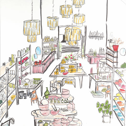 A sketch of Be Just's store