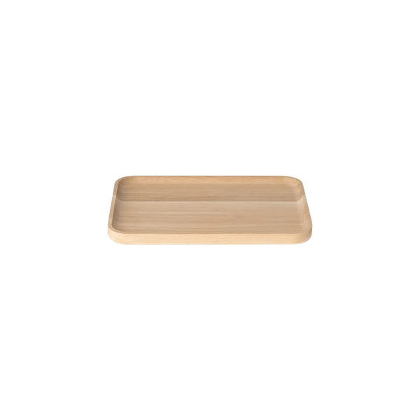 wooden tray on a white background