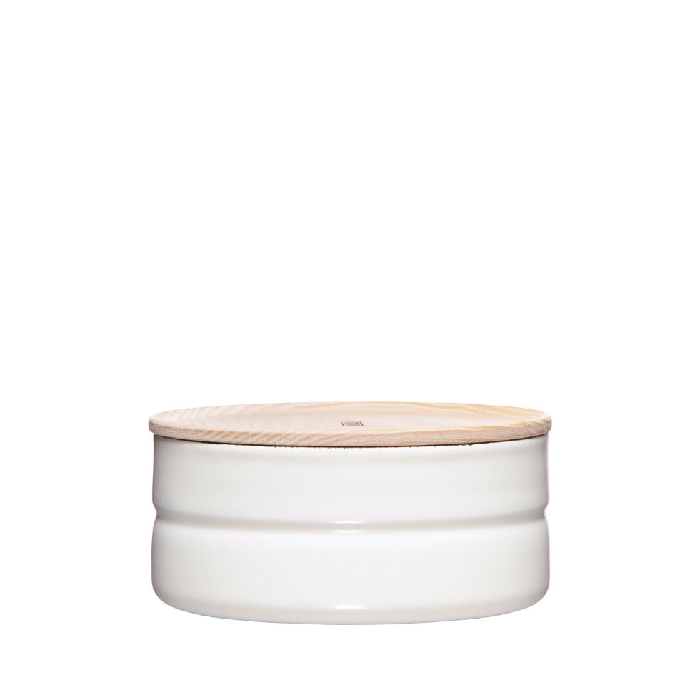 White RIESS Porcelain Enamel Food Storage Container