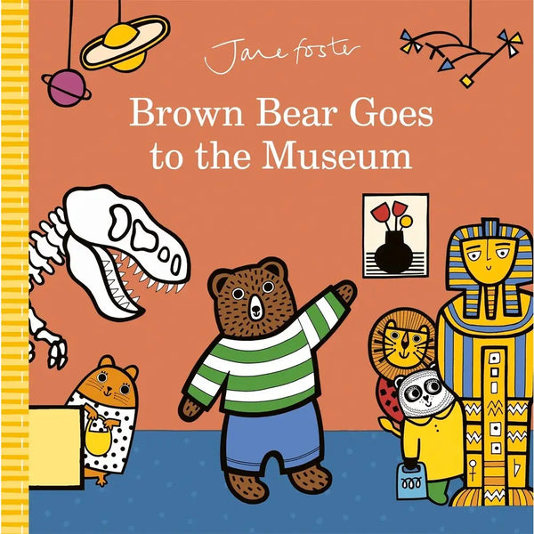 Book cover of 'Brown Bear Goes to the Museum' with illustrations of a bear and other animals in a museum setting.