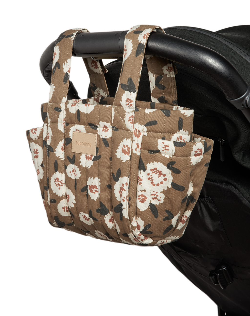 Hyde Park Stroller Organizer attached to stroller