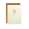 handmade paper cards with soy ink letterpress on recycled cotton paper that reads "thank you so much."
