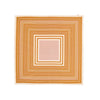 A scarf with a geometric stripe pattern in mushroom, rich tan, and clotted cream colors, displaying the Lorna Murray brand name.