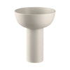 White ceramic vase on a white background