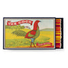 A decorative matchbox with a roaster