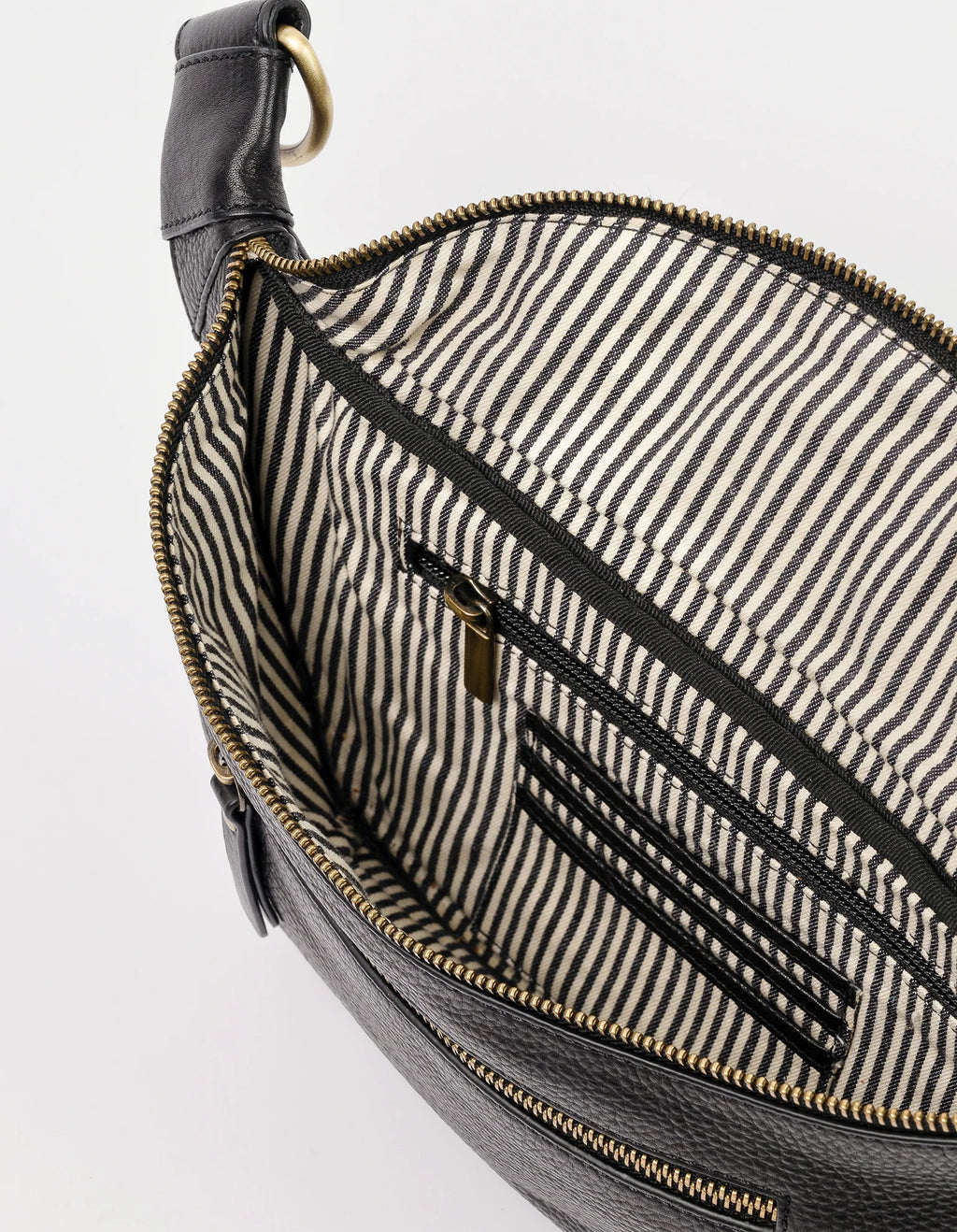 inside liner of soft grain leather bum bag