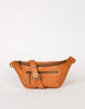 brown soft grain leather bum bag