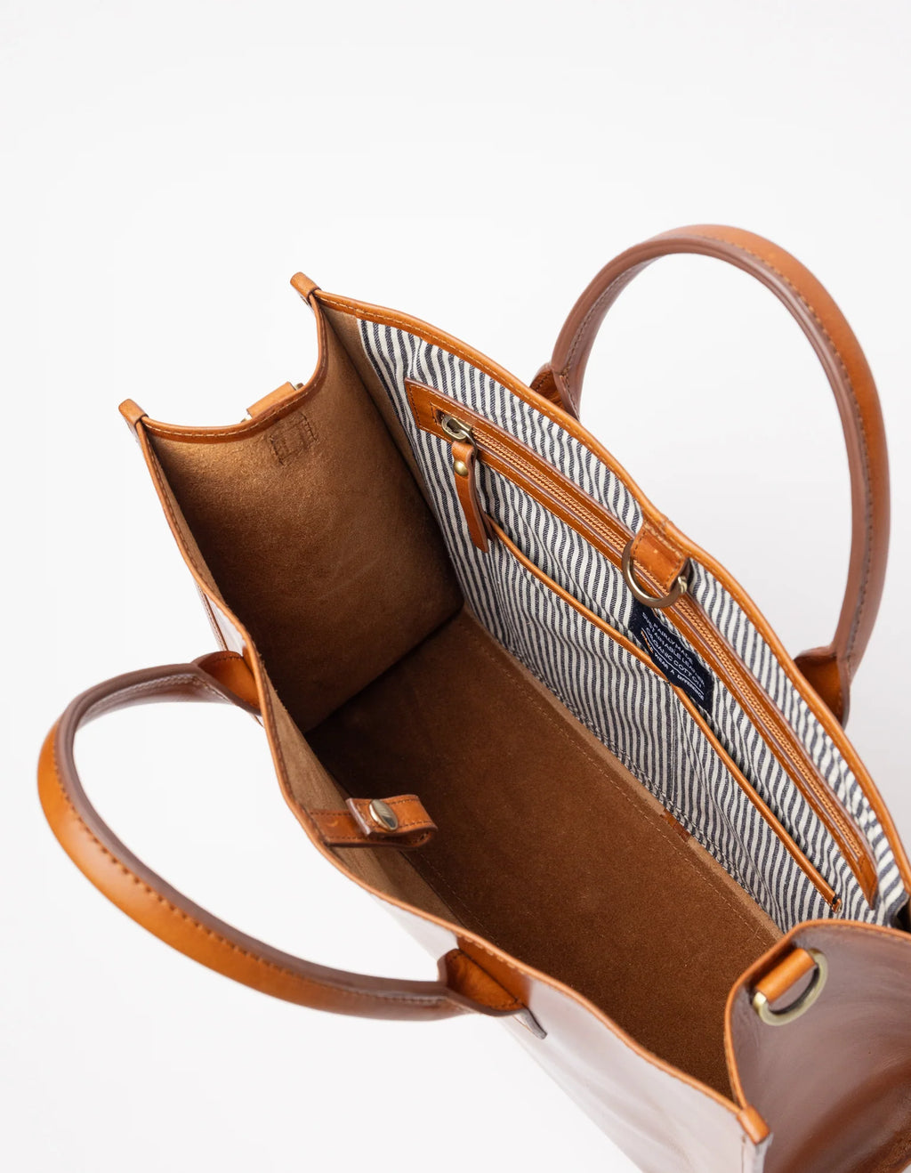 Interior of Jackie Bag Cognac Leather