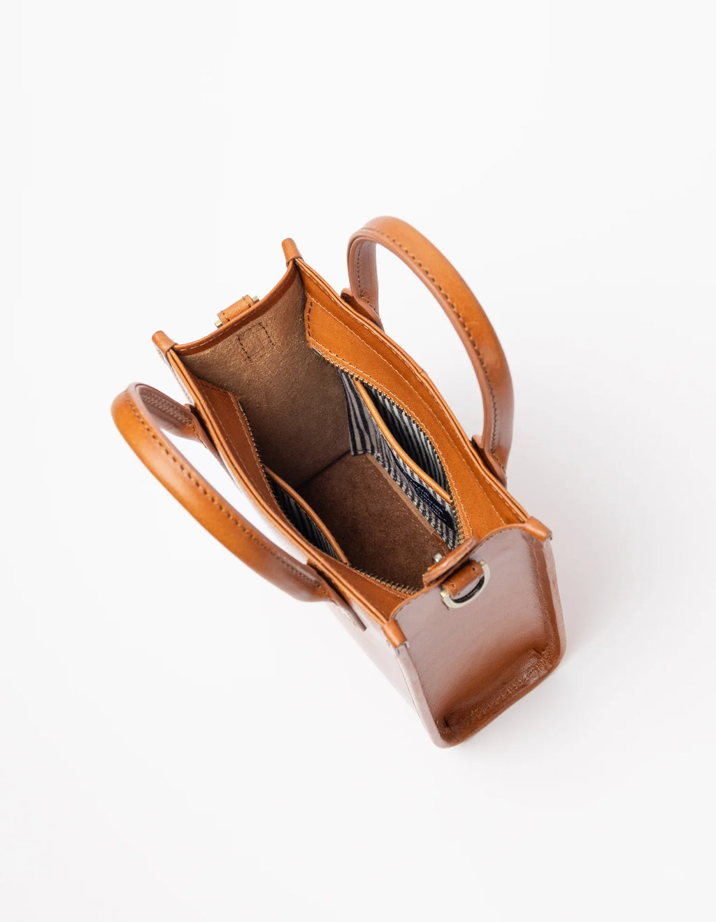 Interior of Jackie Bag mini in cognac leather