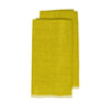 Two yellow napkins on a white background