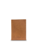 A brown passport holder with 'O My Bag' embossed on it.