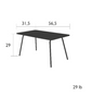 A black Fermob Luxembourg Pedestal Table.