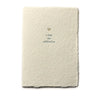 handmade paper cards with soy ink letterpress on recycled cotton paper that reads "a time for celebration."
