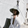 Women wearing Fiji Capri Sun Hat, Midi Brim