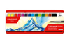 Caran d'Ache Gouache Studio set with mountain painting on a white background