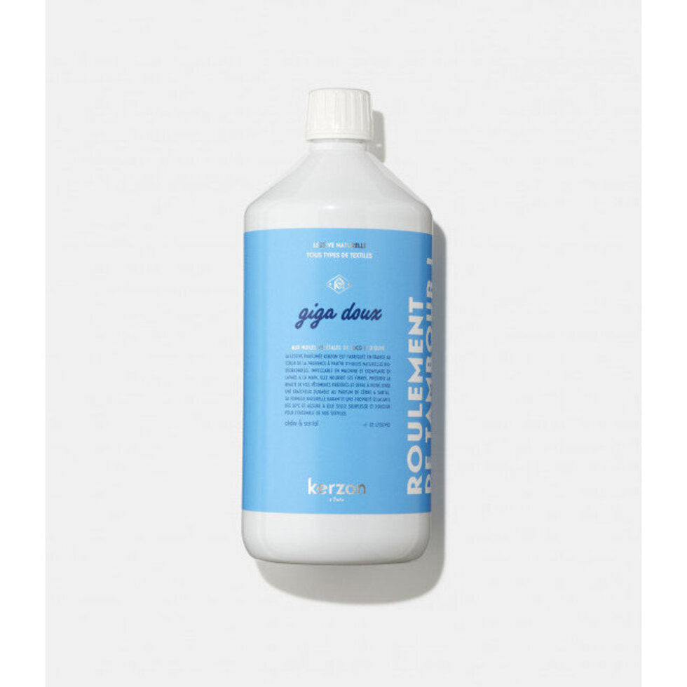 Kerzon laundry detergent product bottle with blue label on a white background