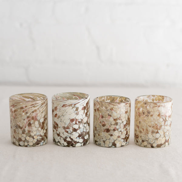 confetti glass tumbler - handblown glass - multi colored glass - hawkins new york