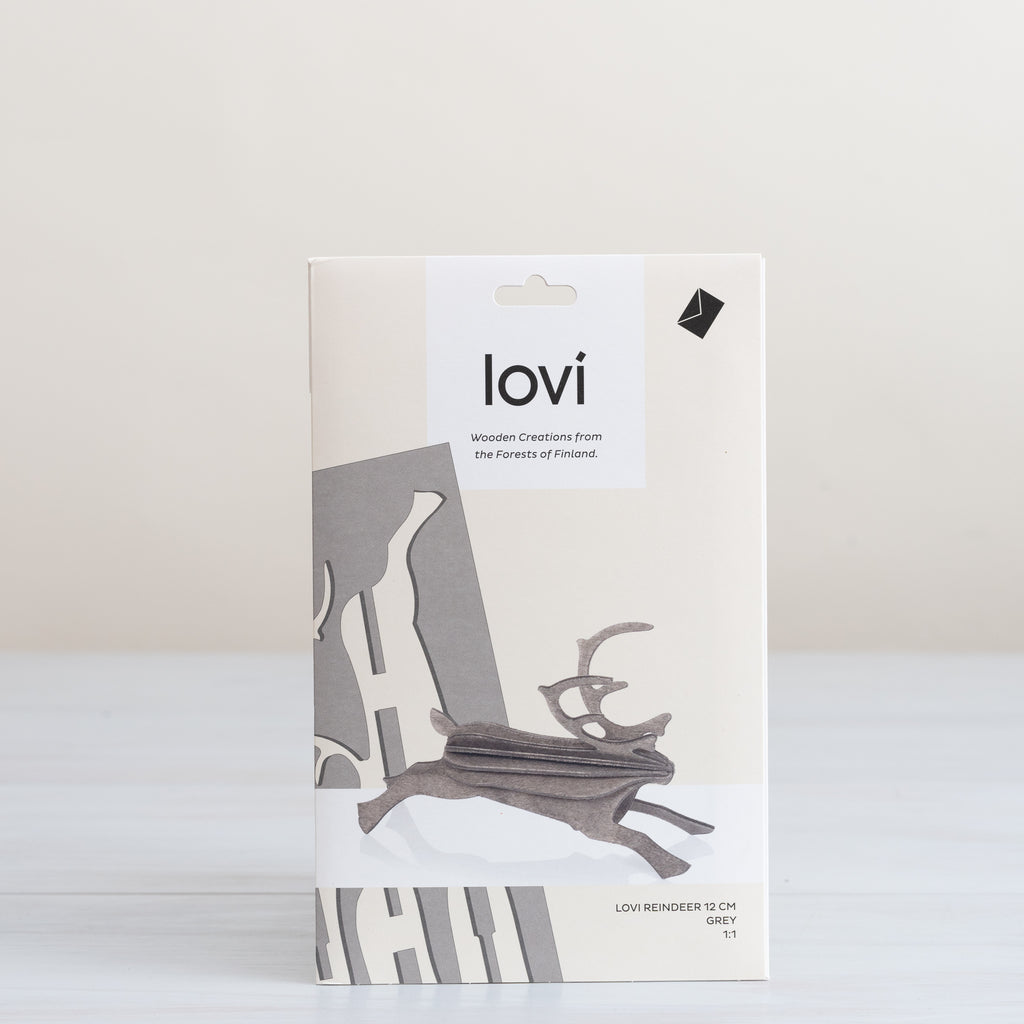Lovi Reindeer 12 cm Grey