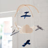 felt - wool - mobile - baby mobile - baby - nursery - nursery mobile - airplane mobile - plane mobile