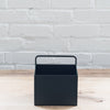 Black powder coated planter wall box.
