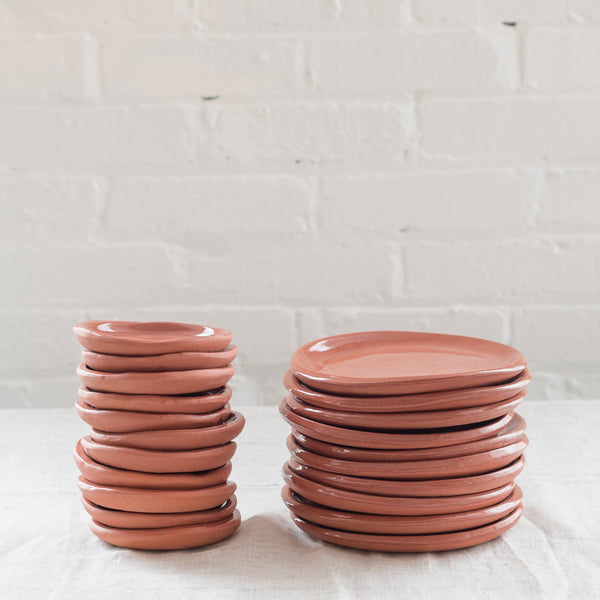 terra cotta slab plate - terra cotta plate - fd pottery - 