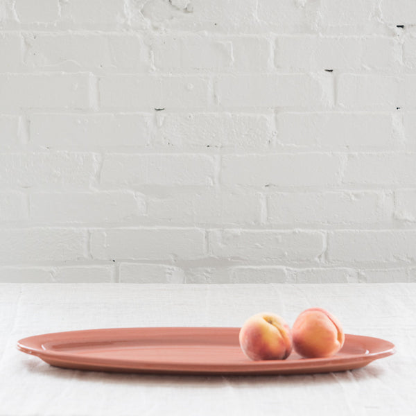 terra cotta serving platter - serving platter - fd pottery - hand thrown pottery 