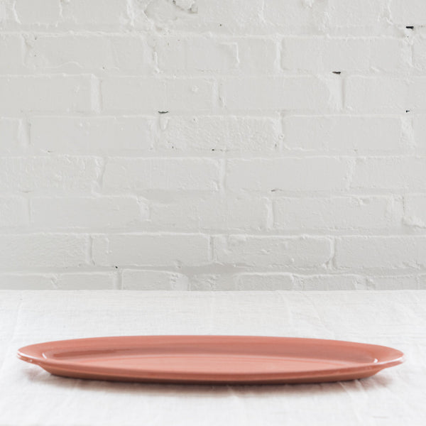 terra cotta serving platter - serving platter - fd pottery - hand thrown pottery 
