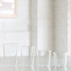 Elegant clear drinking glasses